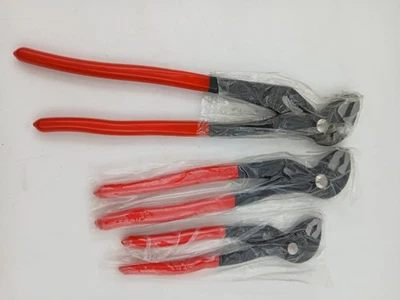 Набор из 3 плоскогубцев для языка и канавок GR-V с красной ручкой водяной насос сантехнические инструменты - Изображение 1 из 4