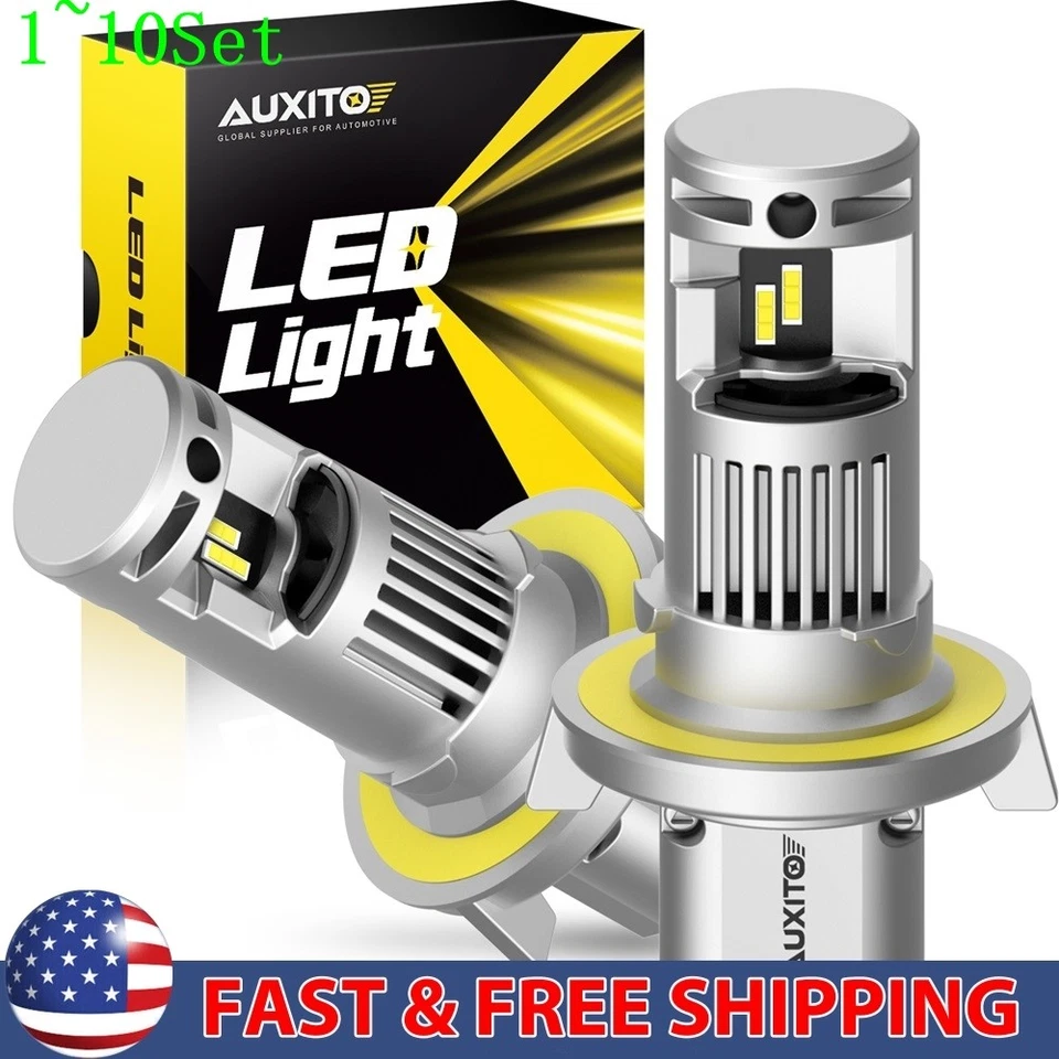 Pure H13 9008 LED Headlight White Bulb for Ford F-150 2004-14 Hi-Lo Beam 1-10Set - Image 1 of 4