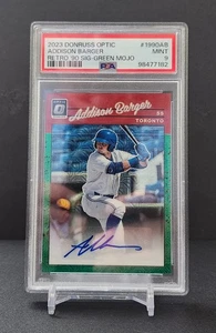 2023 Donruss Optic Retro '90 Signature Green Mojo ADDISON BARGER PSA 9 - Picture 1 of 2