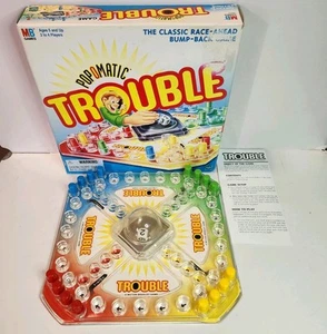 Vintage 1998/99 Hasbro Trouble Board Game Popomatic Original Pieces Box COMPLETE - Picture 1 of 12