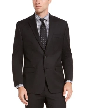 Izod Hombres Calce Clásico Traje Chaqueta Blazer 40 L Negro Sólido Foto 1 de 4