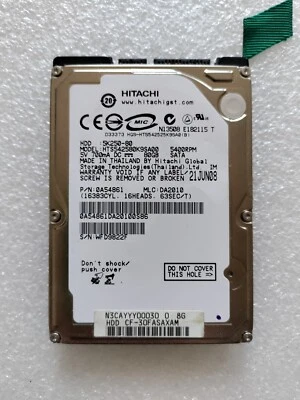 Hitachi Travelstar HTS542580K9SA00 80GB 2.5 Inch SATA I Laptop Hard Drive Used - Image 1 of 2