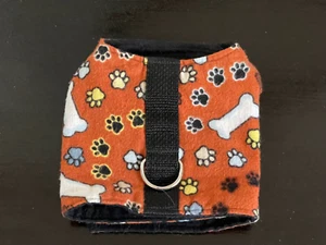 Paws & Bones Gilet Imbracatura per Cani di Piccola Taglia Sfumature di Ruggine e Nero Taglia S per Maltese - Foto 1 di 1