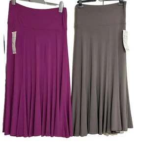 Anne Smith Herbst und Winter voll gefütterter Stretch-Jersey-Maxirock - Bild 1 von 3