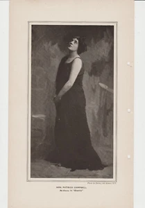 1908 Mrs Patrick Campbell in Electra on 7x12 Vintage Printed Photo - Picture 1 of 2