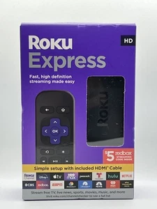 Roku Express Lettore multimediale streaming HD con cavo HDMI ad alta velocità - Nero - NUOVO - Foto 1 di 4