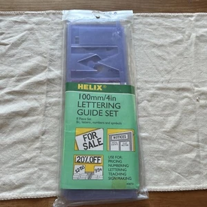 Helix 4” Lettering Guide Set  8 Piece Set Teachers Homeschooling Aids New In Pkg - Picture 1 of 7