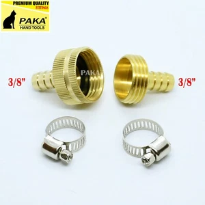 3/8" Garden Brass Hose Mender End Repair Kit Hose Connector Male Female - Picture 1 of 1