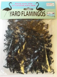 Miniaturas de flamencos de yarda negra (conjunto de 100) ¿enjambre de cumpleaños? ¡Sí! - Imagen 1 de 4