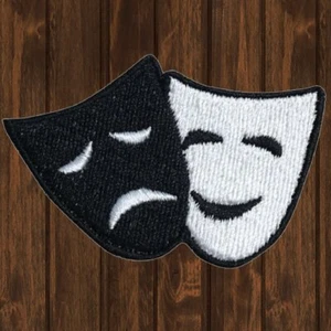 Comedy & Tragedy Embroidered Patch — Iron On - Picture 1 of 1
