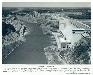 Press Photo Robert Moses Niagara Power Plant & Sir Adam Beck Station - Picture 1 of 2