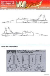 Kits World Aufkleber 1/48 F-5A TIGER II VORDACH & RÄDER LACK MASKEN kinetisch - Bild 1 von 2