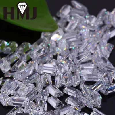 D White Baguette Diamond Cut Rectangle Loose Moissanite Stone VVS Color Jewelry - Image 1 of 4