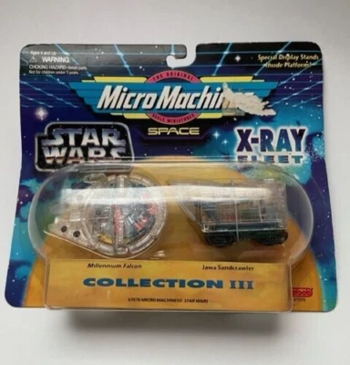 Star Wars Micro Machines X-Ray Fleet Collection III Falcon & Sandcrawler 1995 - Image 1 of 3