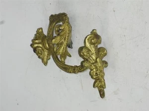ANTIQUE ROCOCO FRENCH Fleur de Lis ORMOLU GILTED BRONZE CURTAIN Tie Back Hook - Picture 1 of 1