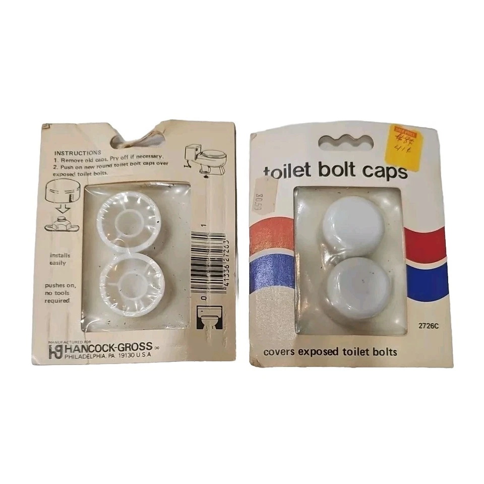 2 Juegos De Pernos De Inodoro Vintage Handcock-Gross BAÑO TAPAS BLANCAS 2726C Nuevo  Foto 1 de 1