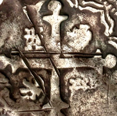 Pirate & Spanish Cob * Philip IV Silver 2 Reales Mexico Mo-D 1625/6 * Rare! - Image 1 of 4