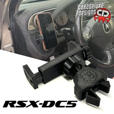 Custom phone mount for 2002-2006 Acura RSX replaces factory blank button - Image 1 of 4