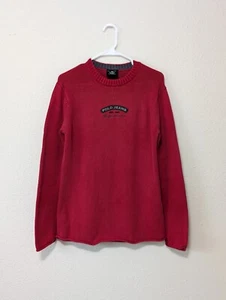 Polo Jeans Ralph Lauren Boys Size Large Sweater Pullover Cotton Red - Picture 1 of 9