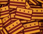 WASHINGTON DC FLAG PATCH embroidered iron-on Burgundy And Gold commanders colors