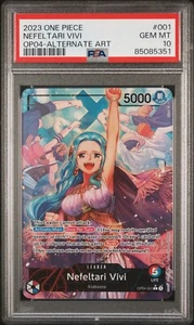 One Piece Nefeltari Vivi OP04-001 Kingdoms of Intrigue ALT Art English PSA 10 - Bild 1 von 2