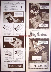 2 x BOURJOIS 1950s Toiletries Range Advert Prints #1 - Original Cosmetics Ads - Picture 1 of 1