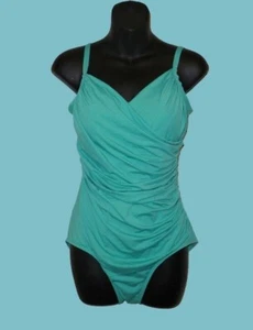 Jantzen Women's One Piece Swimsuit Seafoam Tides NEW with Tag Sz 10 USA Seller - Picture 1 of 12