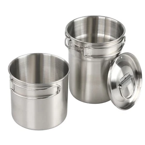 Stainless Steel Cookware Set Camping Cup  Portable Cooking Pot 2-3 Q0Q8 - Picture 1 of 11