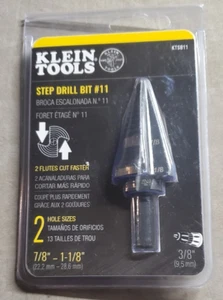 NUOVO Klein Tools KTSB11 Punta per trapano a gradino doppia scanalatura #11 (da 7/8" a 1-1/8") - Foto 1 di 2
