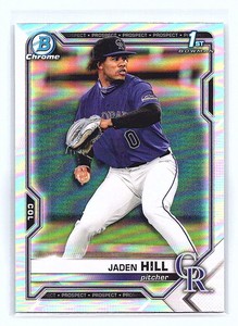 2021 Bowman Draft Jaden Hill #BDC-142   Colorado Rockies