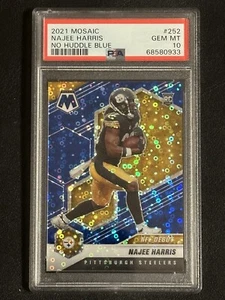 2021 Mosaic Najee Harris #252 No Huddle Blue /75 PSA 10 - Picture 1 of 2