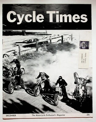 1960 December Cycle Times Motorcycle Magazine California Racing News - Image 1 of 4