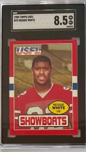 1985 Topps USFL REGGIE WHITE Memphis Showboats #75 SGC 8.5 NM/MT+ Condition - Picture 1 of 2