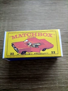 Matchbox Regular Wheels No22 Pontiac Coupe - Replica / Copy Box only - Picture 1 of 3