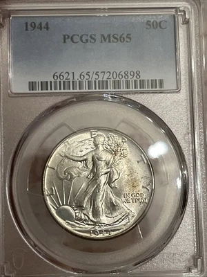 1944-P Walking Liberty Half PCGS MS65 Great Eye Appeal Nice Strike - Image 1 of 4