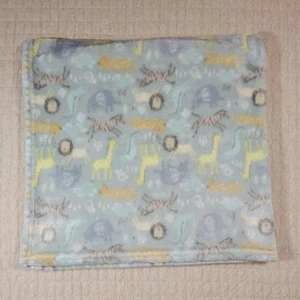 Baby Starters Green Animals Blanket Lion Giraffe Zebra Elephant Turtle Alligator - Picture 1 of 4