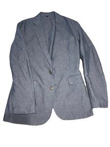 J.Crew + Baird McNutt Irish Linen Cotton Sport Coat Light Blue 36R Slim - Picture 1 of 11