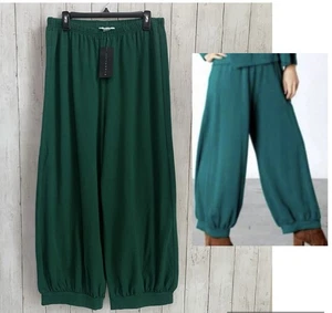 NWT Bryn Walker Wyatt Green Pants XL Inlet Bamboo Organic Cotton Made In USA - Picture 1 of 12