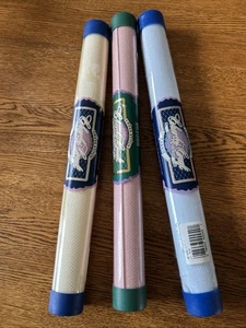 Charles Craft Cross Stitch Fabric 14 Count Ivory Pink Blue 15"x18" Lot of 3 NIP - Picture 1 of 4