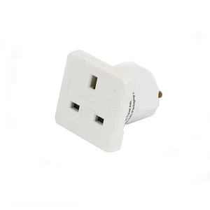 UK 3 Pin to EU 2 Pin 10 Amp European Travel Adaptor Plug CE Approved - Picture 1 of 1