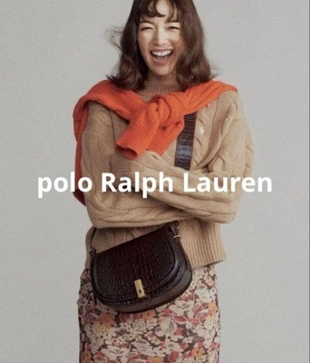 Raro Polo Ralph Lauren Lana Cachemira Cuello Simulado Suéter Beige XS Foto 1 de 4