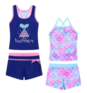 Girls Two Piece Bathing Suit Swimsuit Tankini Swimwear with Boyshort (5-6 Yea... - Picture 1 of 7