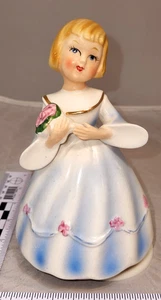 Vintage 1963 Schmid Music Box Porcelain Happy Birthday Girl Japan Lara's Theme - Picture 1 of 4