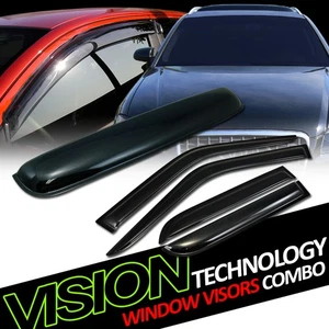 For 90-95 Toyota 4Runner Sun Rain Wind Window Visors+Moonroof Roof Deflector 5PC - Picture 1 of 2