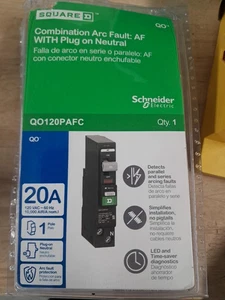 INTERRUPTOR DE CIRCUITO CUADRADO D QO120PAFC AFCI 20 AMP 120VAC 1 POLO NUEVO EN EMBALAJE - Imagen 1 de 1
