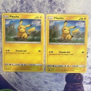 Pokemon TCG Sun & Moon Pikachu SM183 Black Star Promo Cosmos Holo 2 Pack NM 🌀 - Picture 1 of 10