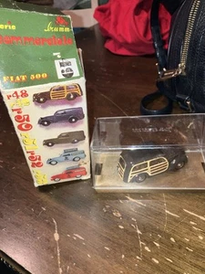 MIB VTG BRUMM 1:43 FIAT 500 WOODY WAGON CHIUSA LEGNO BROWN R49 RARE HTF - Picture 1 of 2