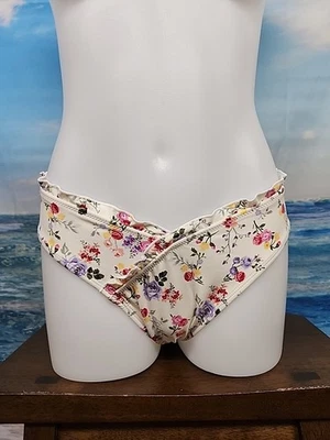 Parte inferior de bikini Cupshe de una pieza mediana floral rosa púrpura amarillo nuevo con etiquetas  Foto 1 de 4