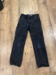 Carhartt Rugged Flex Relaxed Fit Duck Double Knee Utility Pants Black Size 30x30 - Picture 1 of 6