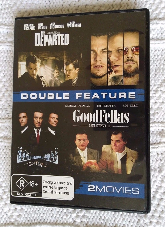THE DEPARTED/ GOODFELLAS – DVD, 2-DISC, REGION-4, LIKE NEW, FREE POST AUS-WIDE - image 1 of 1